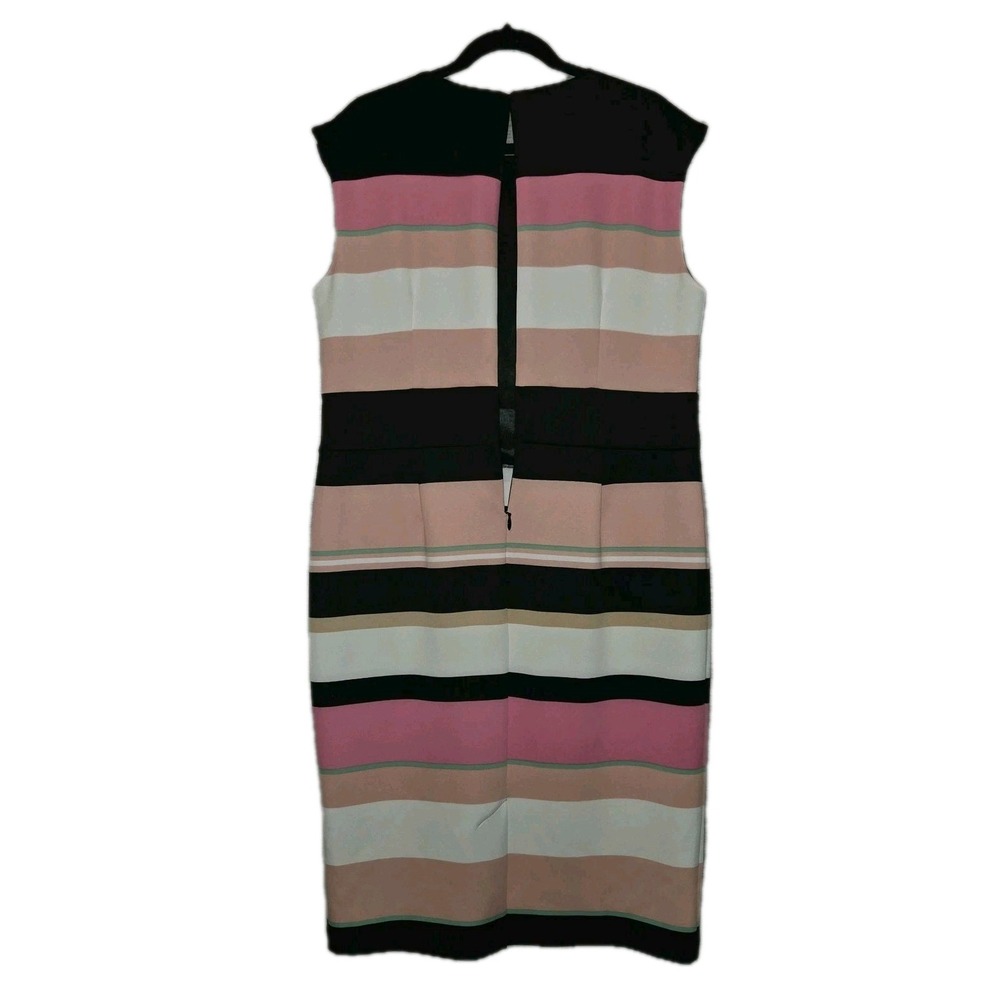 New York & Company Colorblock Striped Sheath Dress Women's XL Sleeveless Stretch - Picture 8 of 9